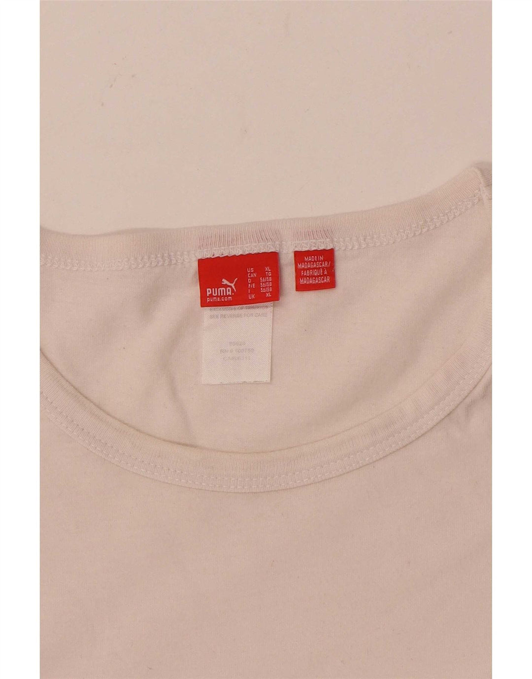 T-shirt da uomo Puma Top XL in cotone bianco