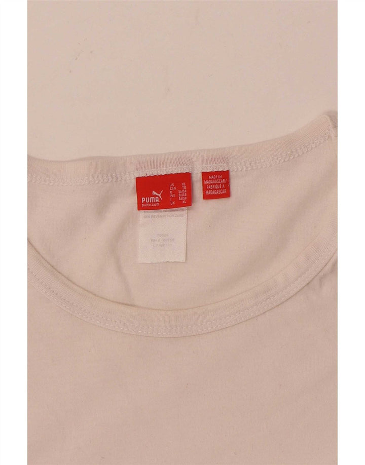 T-shirt da uomo Puma Top XL in cotone bianco