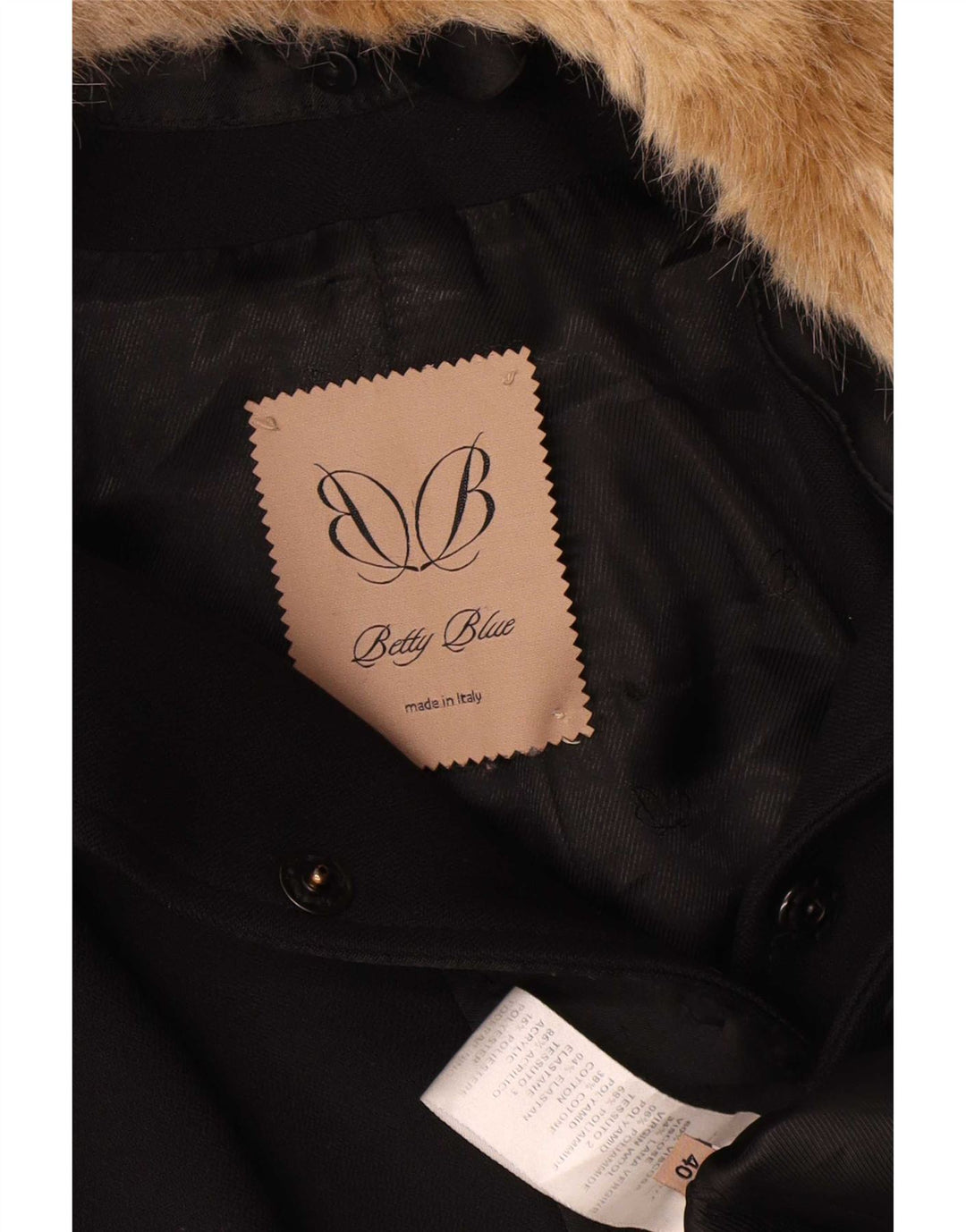 Soprabito Vintage da Donna IT 40 Small Nero in Viscosa