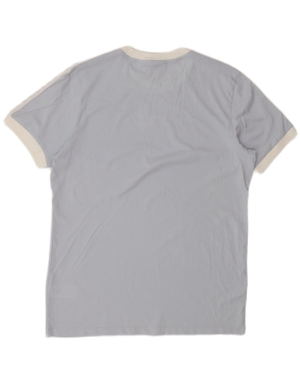 T-shirt grafica da donna Adidas Top UK 10 piccola in cotone blu