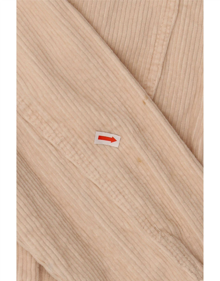 Camicia da donna oversize in velluto a coste ZARA UK 14 cotone bianco sporco medio