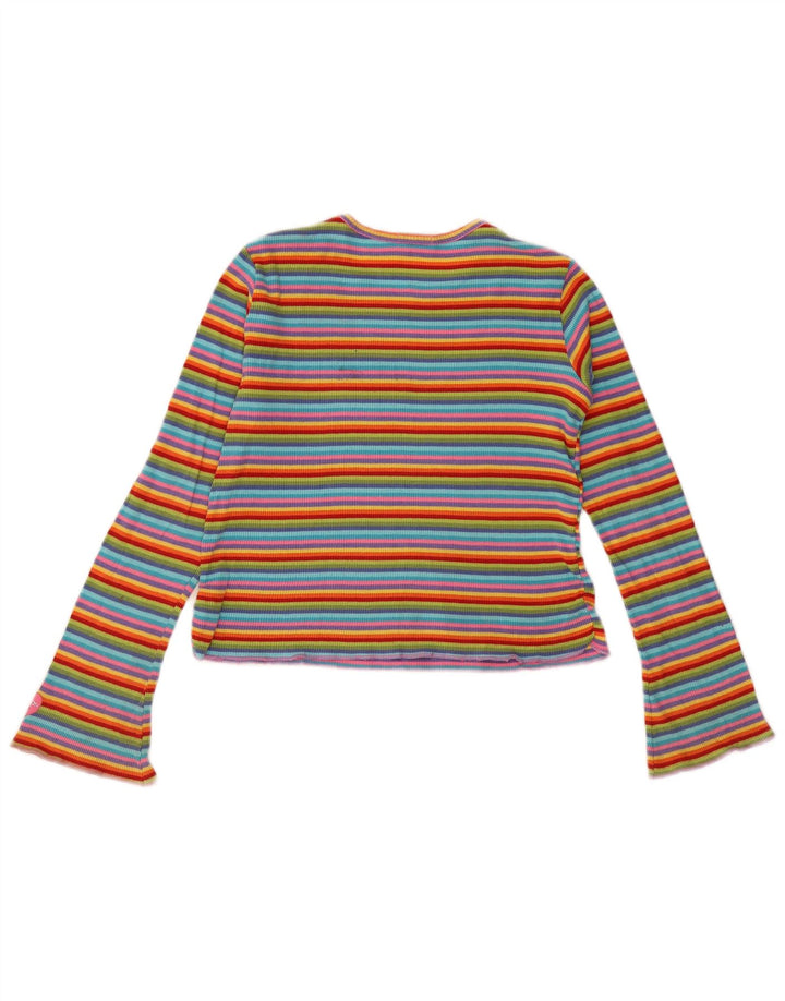 Top grafico per bambina Benetton manica lunga 11-12 anni XL a righe multicolore