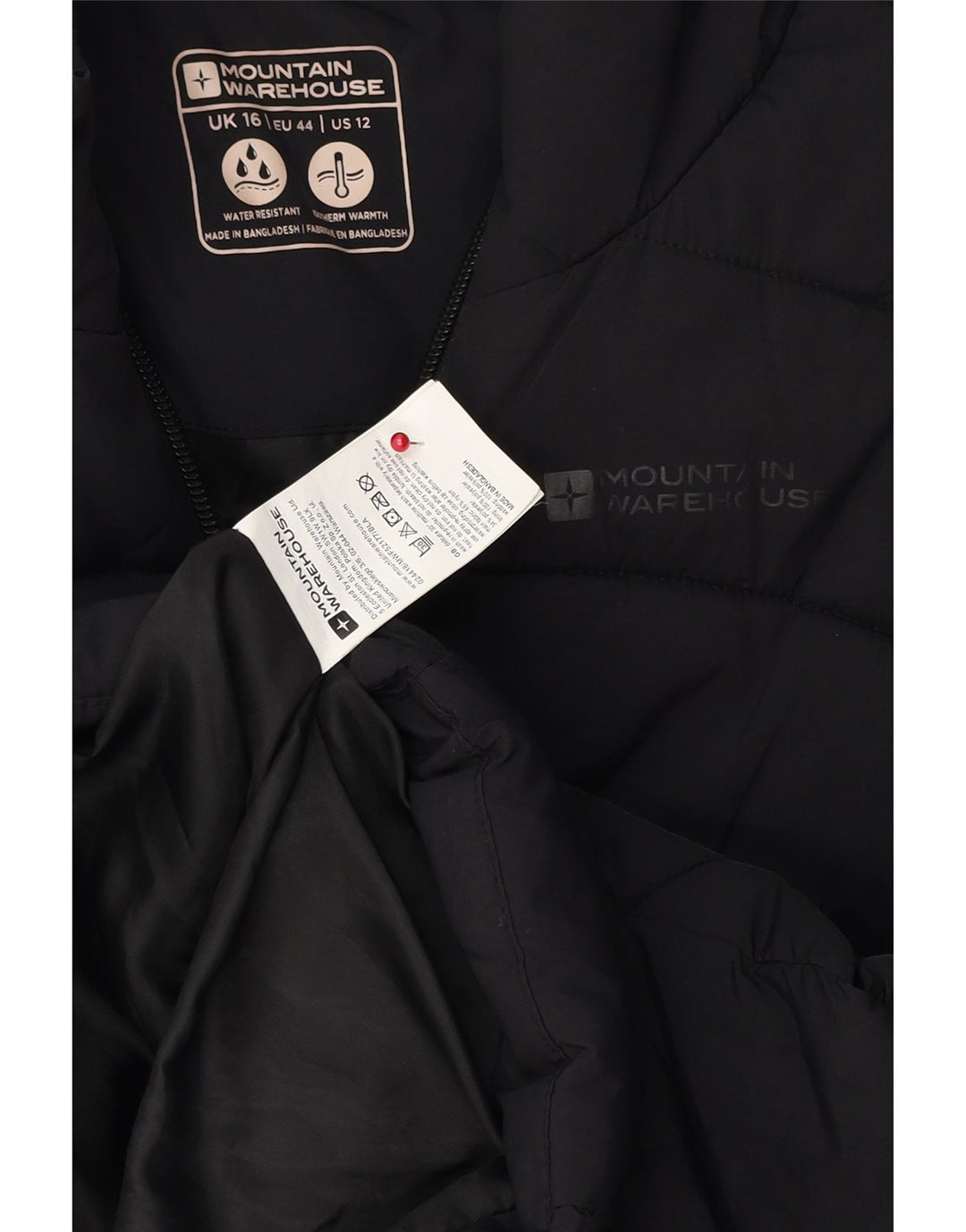 Gilet imbottito da donna Mountain Warehouse UK 16 grande poliestere nero