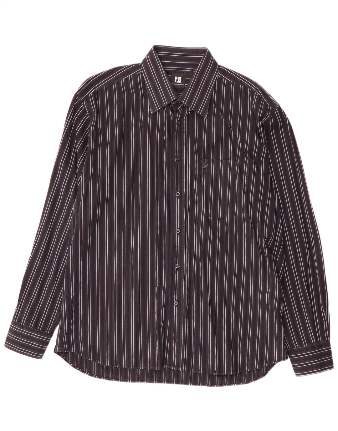 Camicia da uomo Roccobarocco taglia 43 17 XL cotone a righe grigie