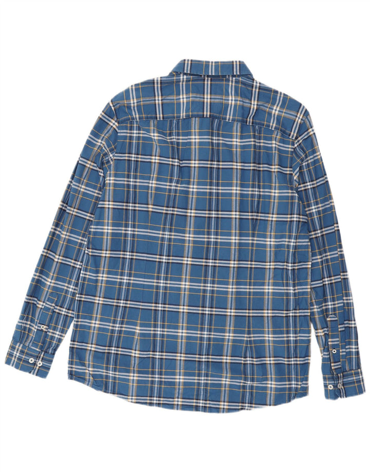Crew Clothing Camicia elasticizzata da uomo 2XL Cotone a quadri blu