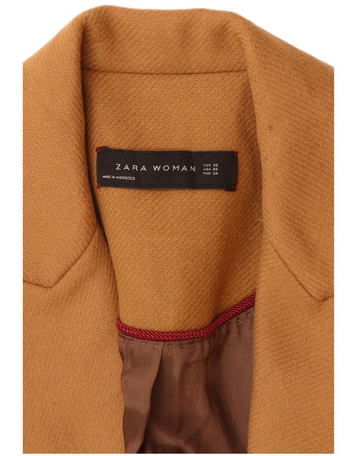 Cappotto Zara Donna UK 6 XS Marrone Lana