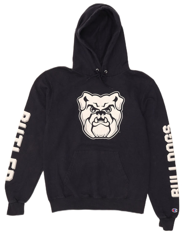 Felpa con cappuccio grafica Champion Bulldogs da uomo piccola blu navy