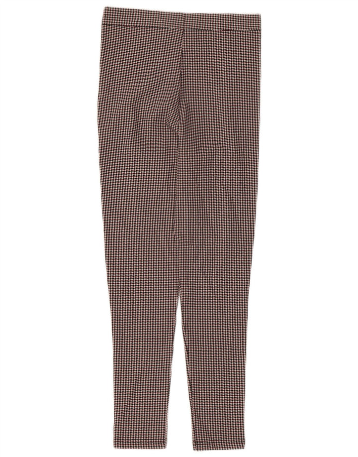 Pantaloni da Abito Slim da Donna ZARA Medi W28 L27 Pied De Poule Multicolore
