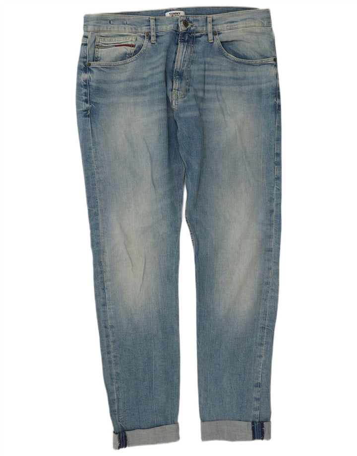 TOMMY HILFIGER Jeans dritti da uomo W34 L36 cotone blu