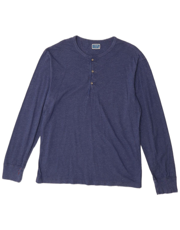 J. Crew Maglia da uomo a maniche lunghe grande in cotone blu navy