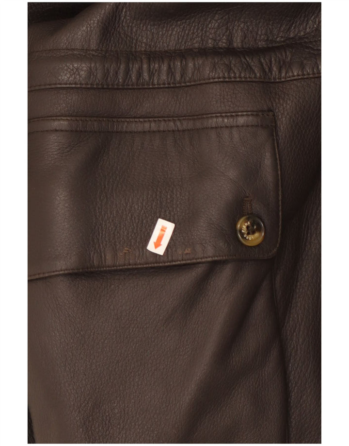 Giacca in pelle da uomo Loro Piana UK 44 2XL Pelle marrone