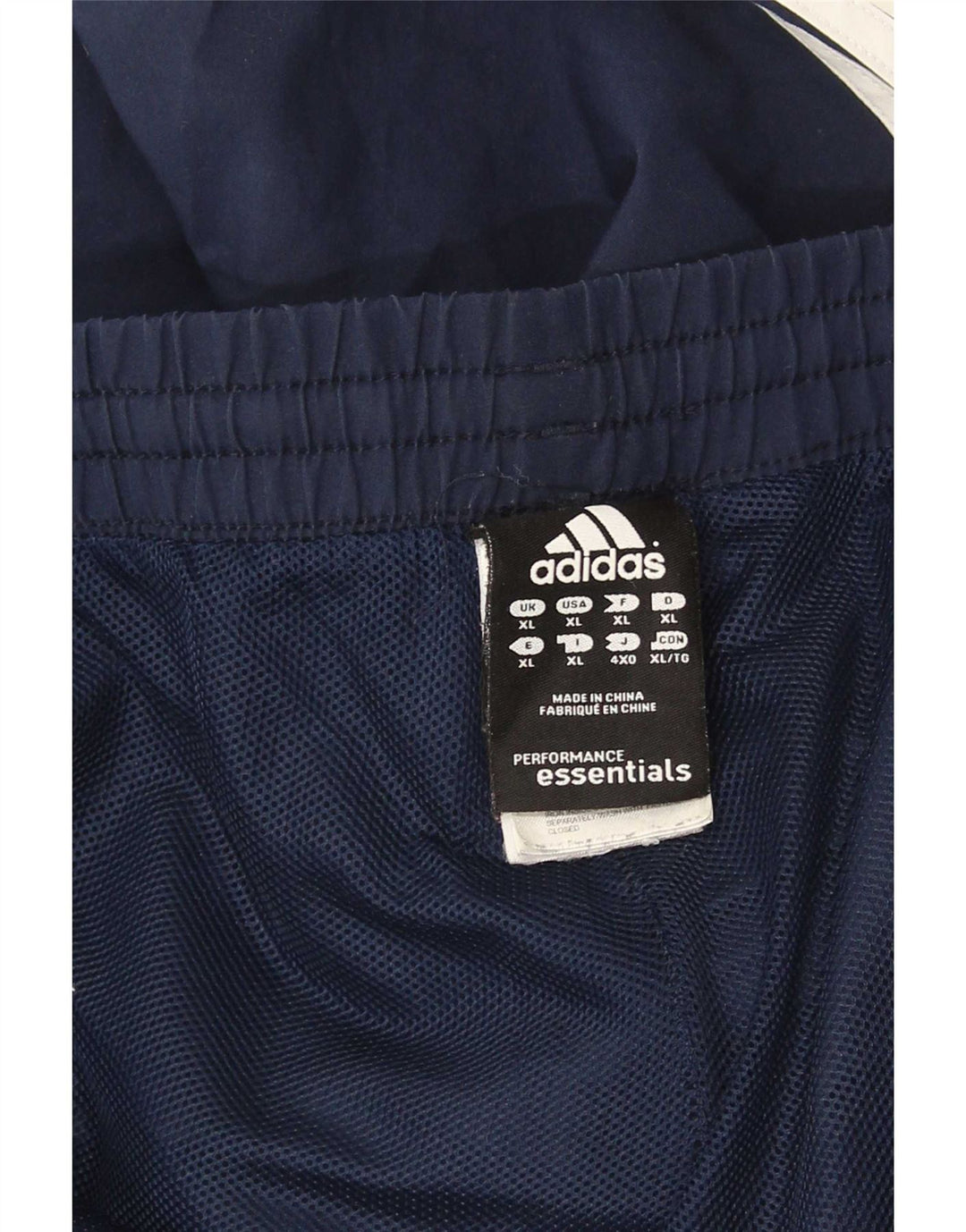 Pantaloni da tuta Adidas Climalite da uomo XL in poliestere blu navy