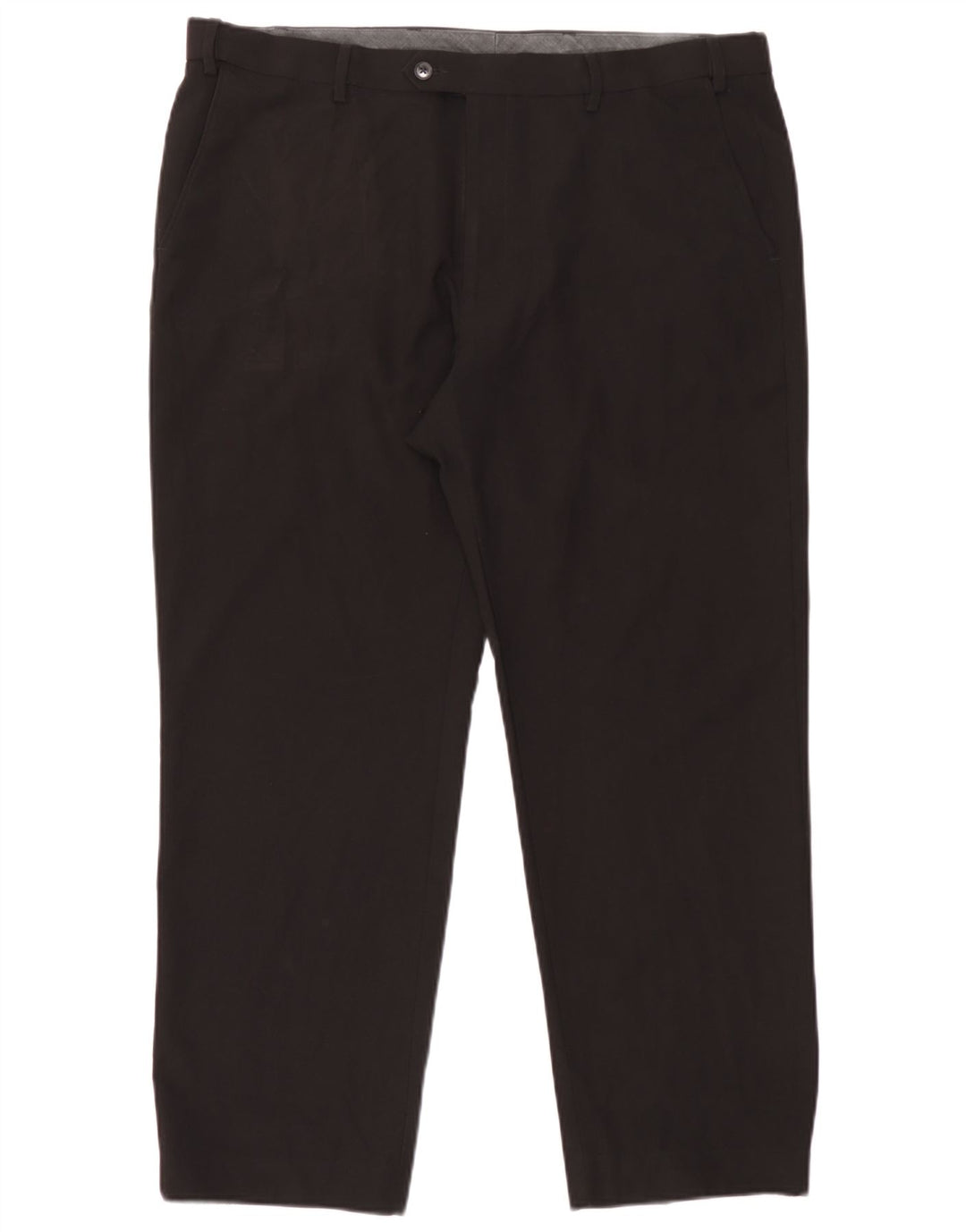 Pantaloni da abito dritti da uomo Marks & Spencer W40 L29 poliestere nero