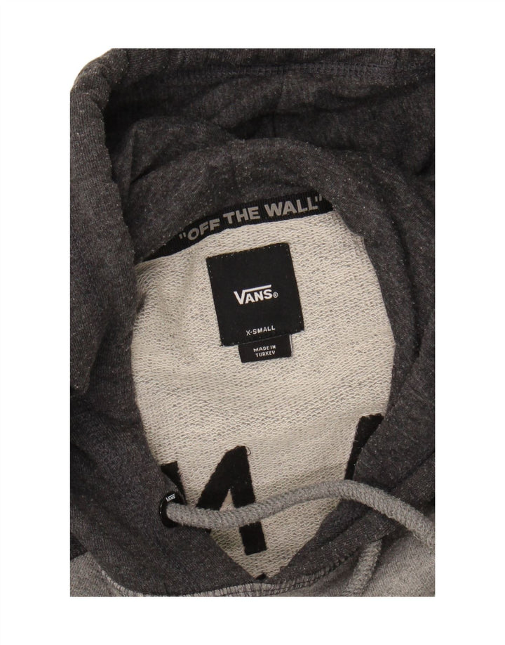 VANS Mens Graphic Hoodie Jumper XS Grey Colourblock Vintage Vans and Second-Hand Vans from Messina Hembry 