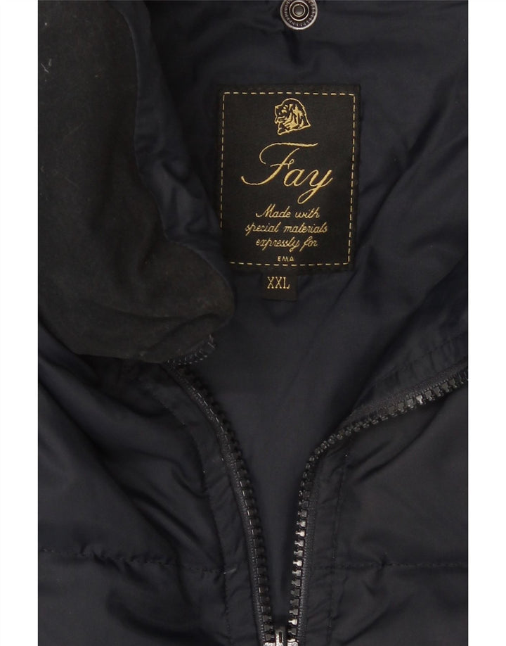 Giacca imbottita da uomo Fay UK 44 2XL Blu navy in poliammide
