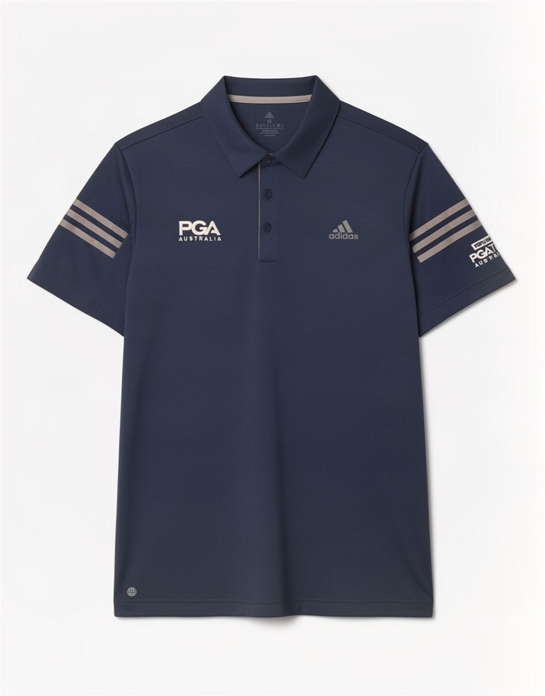 Polo grafica da uomo Adidas media poliestere blu navy
