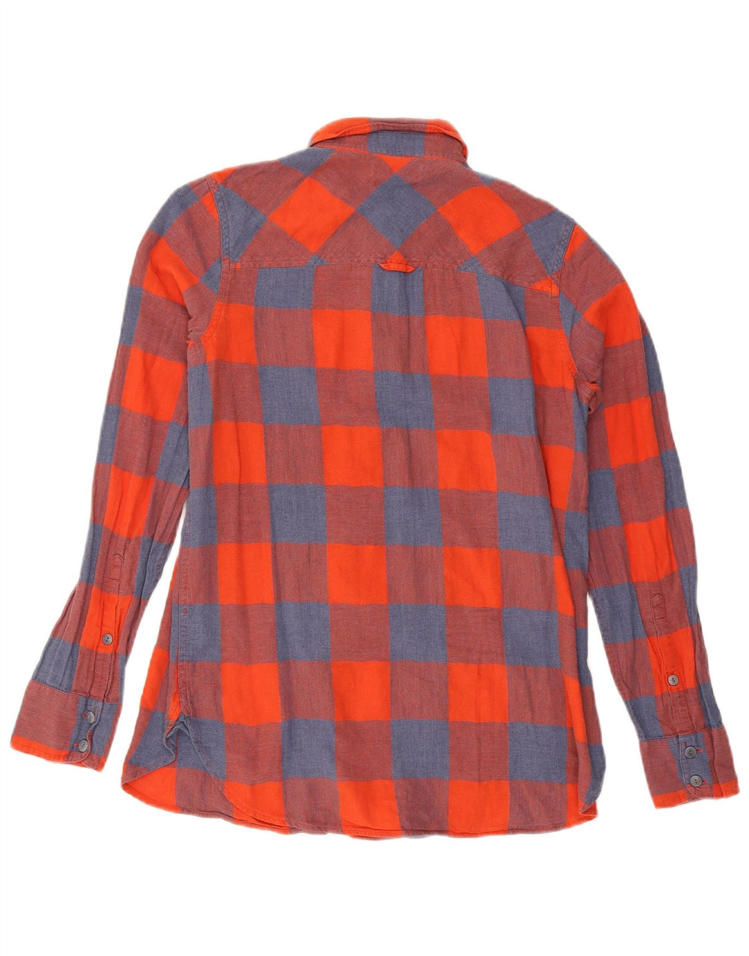 Camicia di flanella da donna J. Crew US 4 piccolo cotone a quadri rossi