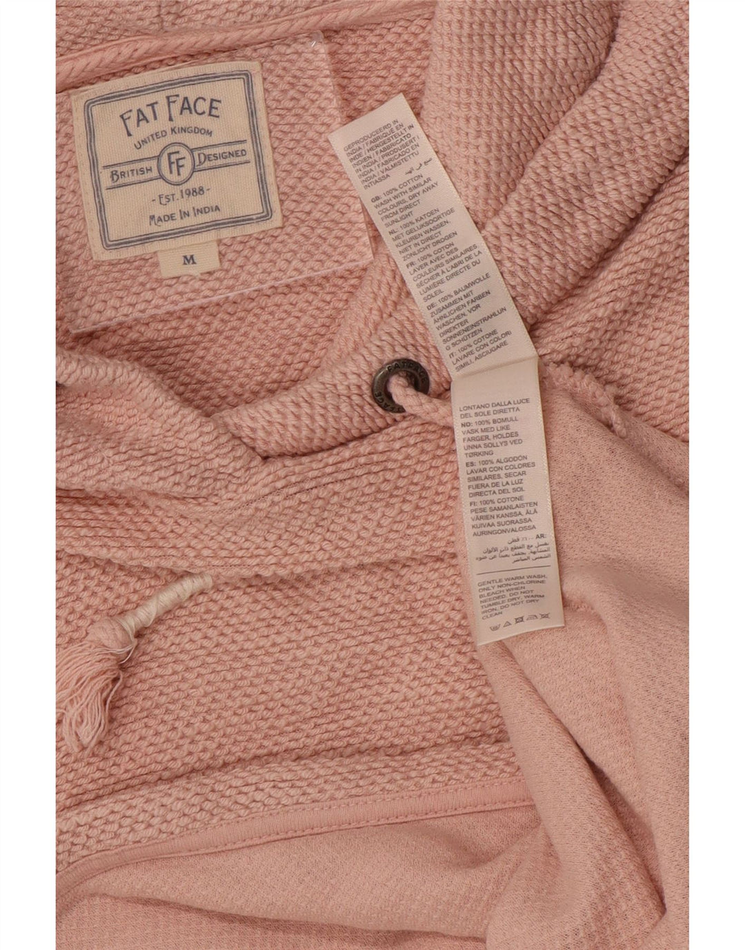 Felpa con cappuccio da donna Fat Face UK 14 Cotone rosa medio