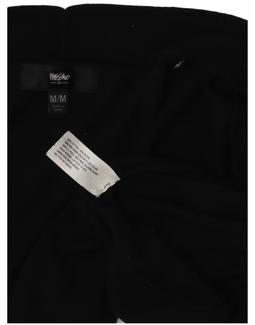 Maglione Bolero aperto a maniche corte da donna Mossimo UK 12 cotone nero medio