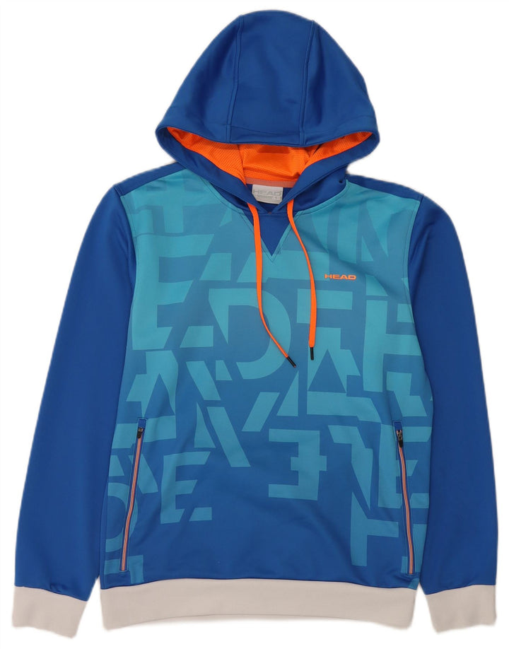 Felpa con cappuccio grafica da uomo HEAD IT 48 Small Blu Poliestere