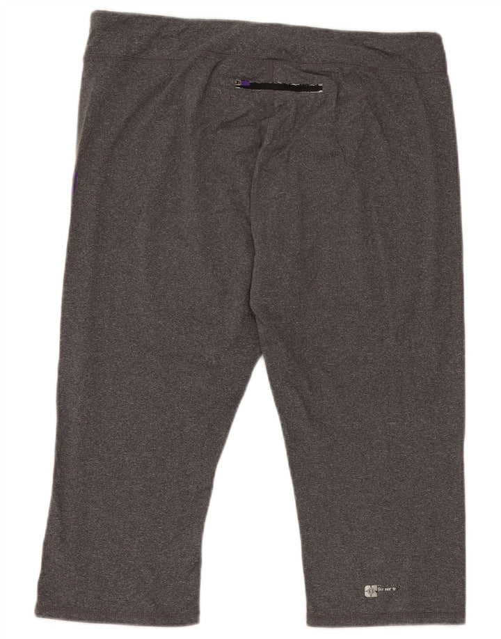Leggings capri con grafica da donna SUPERDRY UK 14 grande poliestere grigio