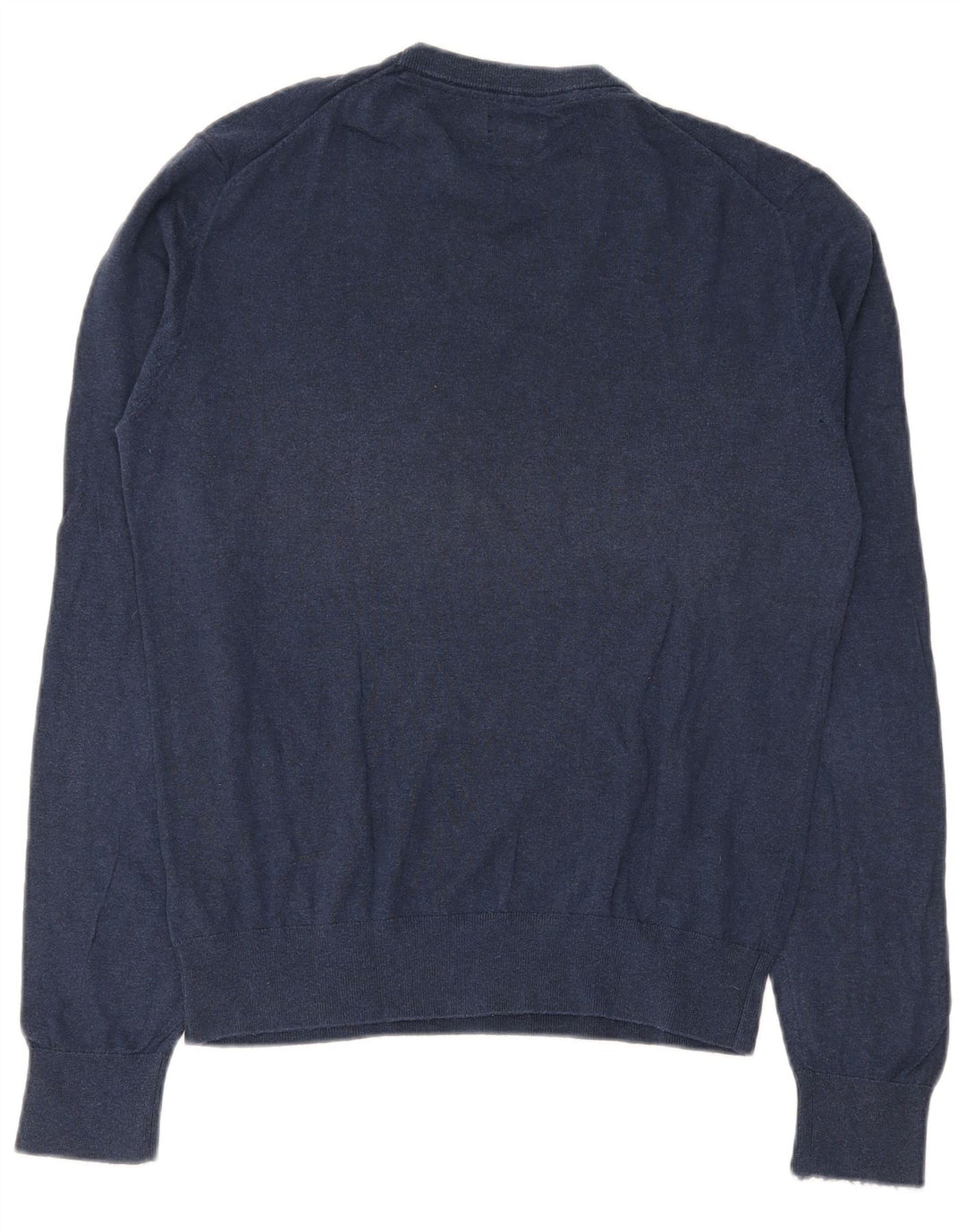 Maglione maglione girocollo da uomo Gutteridge in cotone blu navy medio