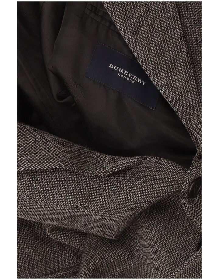 BURBERRY Giacca blazer da uomo a 2 bottoni UK 42 XL Grigia