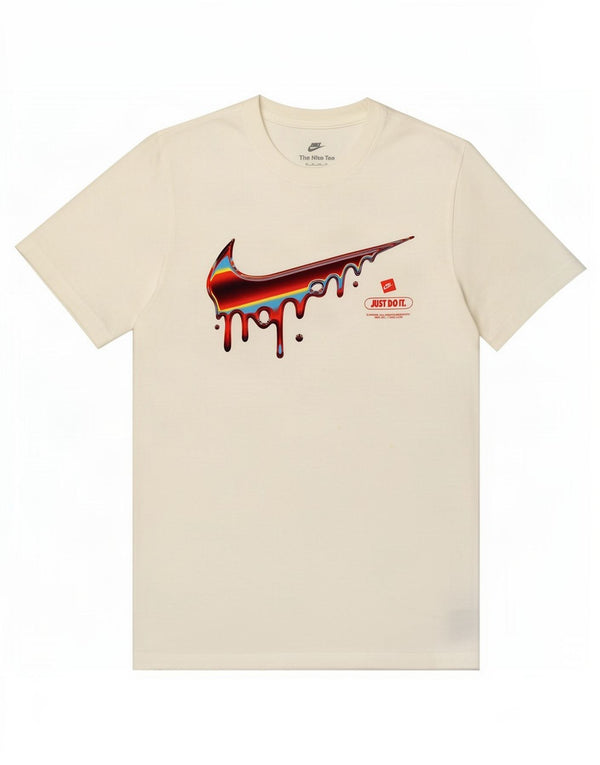 T-shirt grafica da uomo Nike Top XS in cotone bianco