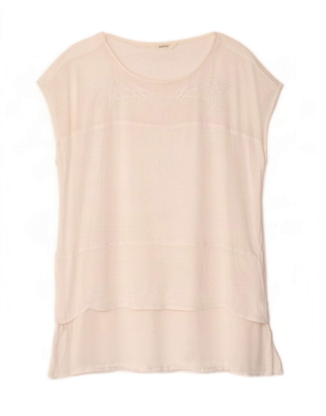 Camicetta senza maniche da donna Guess UK 18 XL Bianca