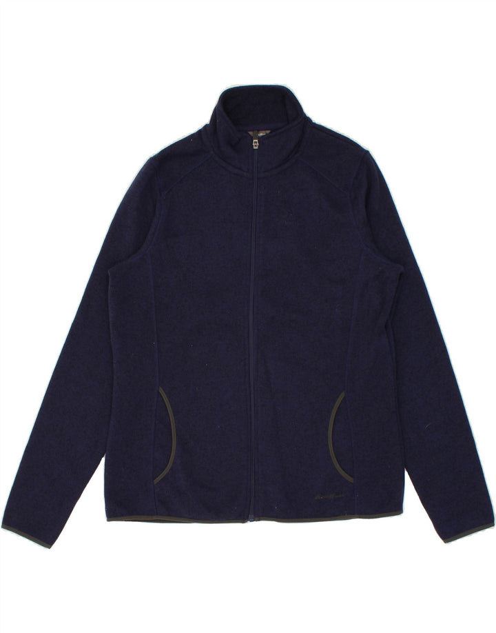 EDDIE BAUER Womens Tracksuit Top Jacket UK 18 XL Navy Blue Polyester Vintage Eddie Bauer and Second-Hand Eddie Bauer from Messina Hembry 