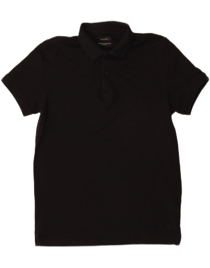 Polo da uomo Massimo Dutti XL in cotone nero