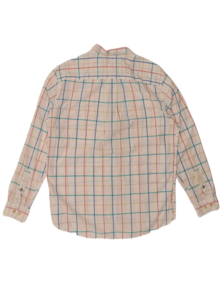 TOMMY HILFIGER Camicia da uomo dalla vestibilità classica in cotone a quadri bianco medio