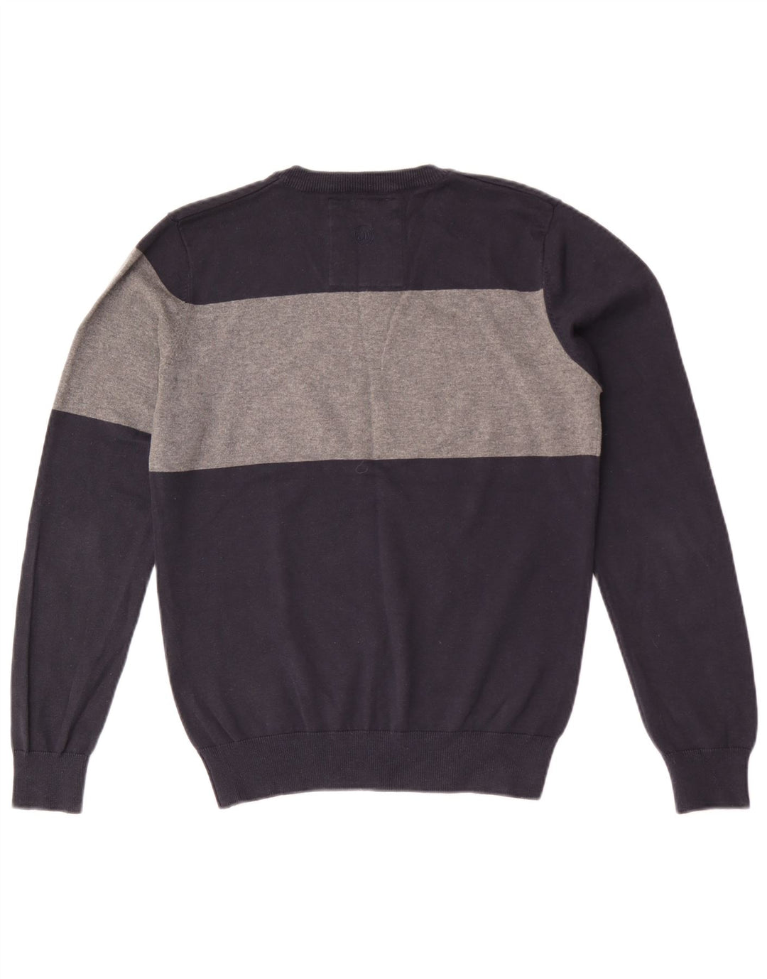 Jack & Jones Maglione da uomo con scollo a V in cotone color block medio blu navy
