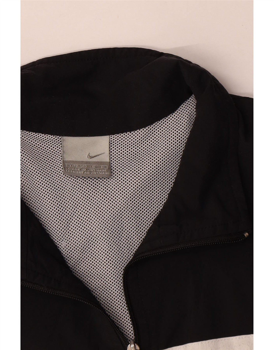 Giacca corta della tuta da donna Nike US 12/14 Large Black Striped