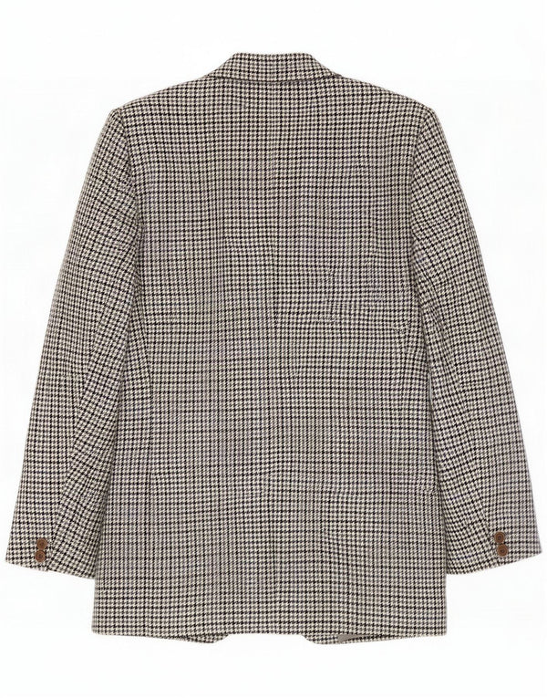 Prandina Giacca blazer a 2 bottoni da uomo UK 40 grande pied de poule grigio