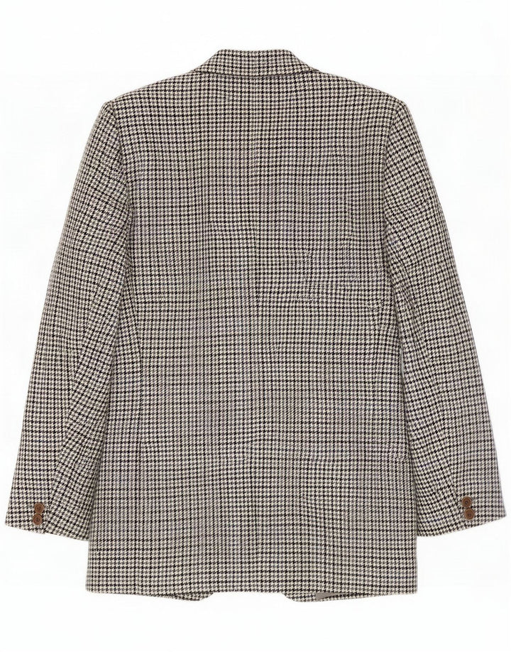 Prandina Giacca blazer a 2 bottoni da uomo UK 40 grande pied de poule grigio