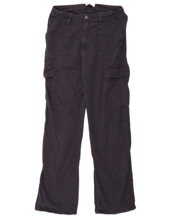 Pantaloni cargo dritti da donna Zara EU 38 Small W28 L31 Blu navy