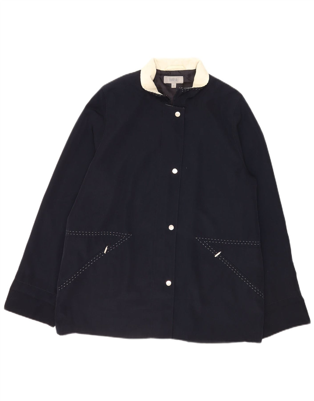 Giubbotto bomber da donna Marks & Spencer UK 16 grande poliestere blu navy