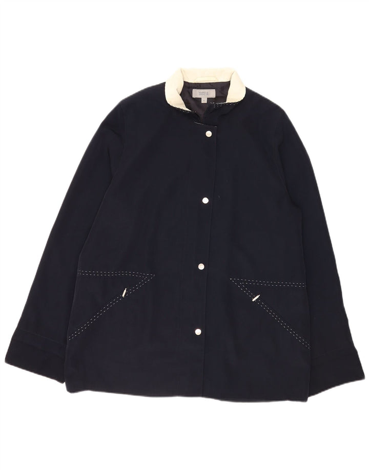 Giubbotto bomber da donna Marks & Spencer UK 16 grande poliestere blu navy