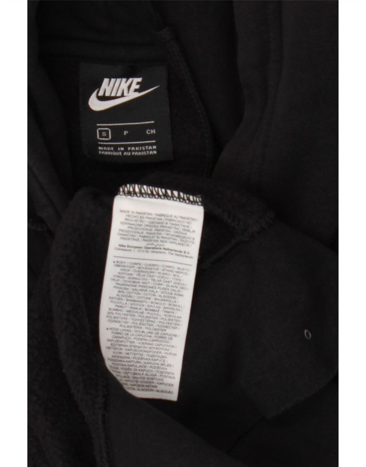 Felpa con cappuccio oversize da donna NIKE UK 10 piccola in cotone nero