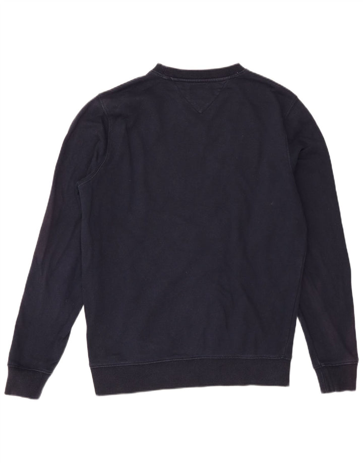 Felpa grafica da uomo Tommy Hilfiger Maglione medio in cotone blu navy