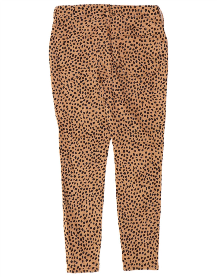 Pantaloni casual da donna con stuzzicadenti J. Crew W28 L27 Cotone beige con stampa animalier