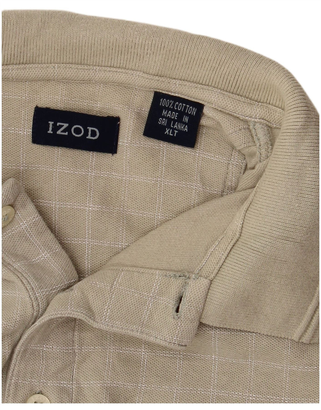 Polo alta da uomo Izod XL in cotone geometrico verde