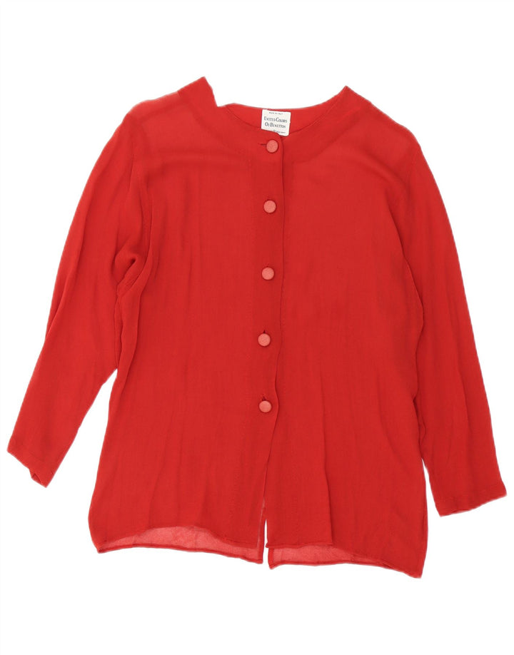 Camicia Benetton Donna IT 44 Viscosa Bordeaux Medio