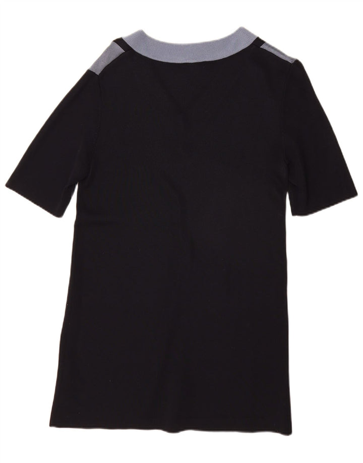 COS Abito maglione da donna a maniche corte vestibilità ampia UK 6 XS Blu navy a righe