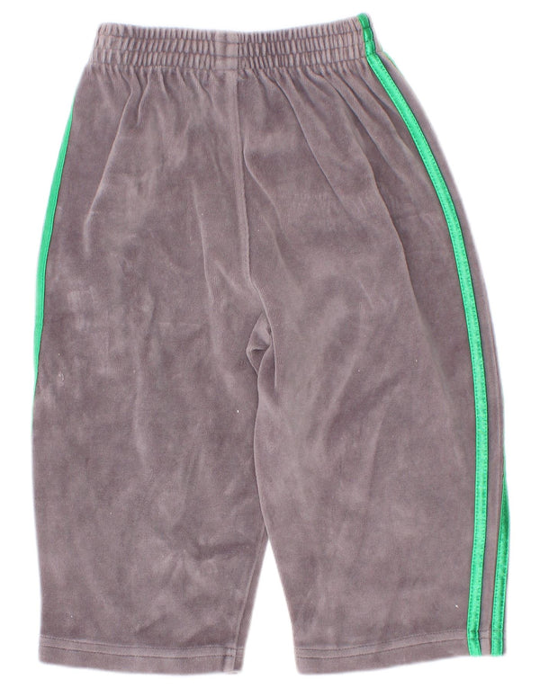 Pantaloni da tuta Adidas da bambino in velluto 18-24 mesi in cotone grigio