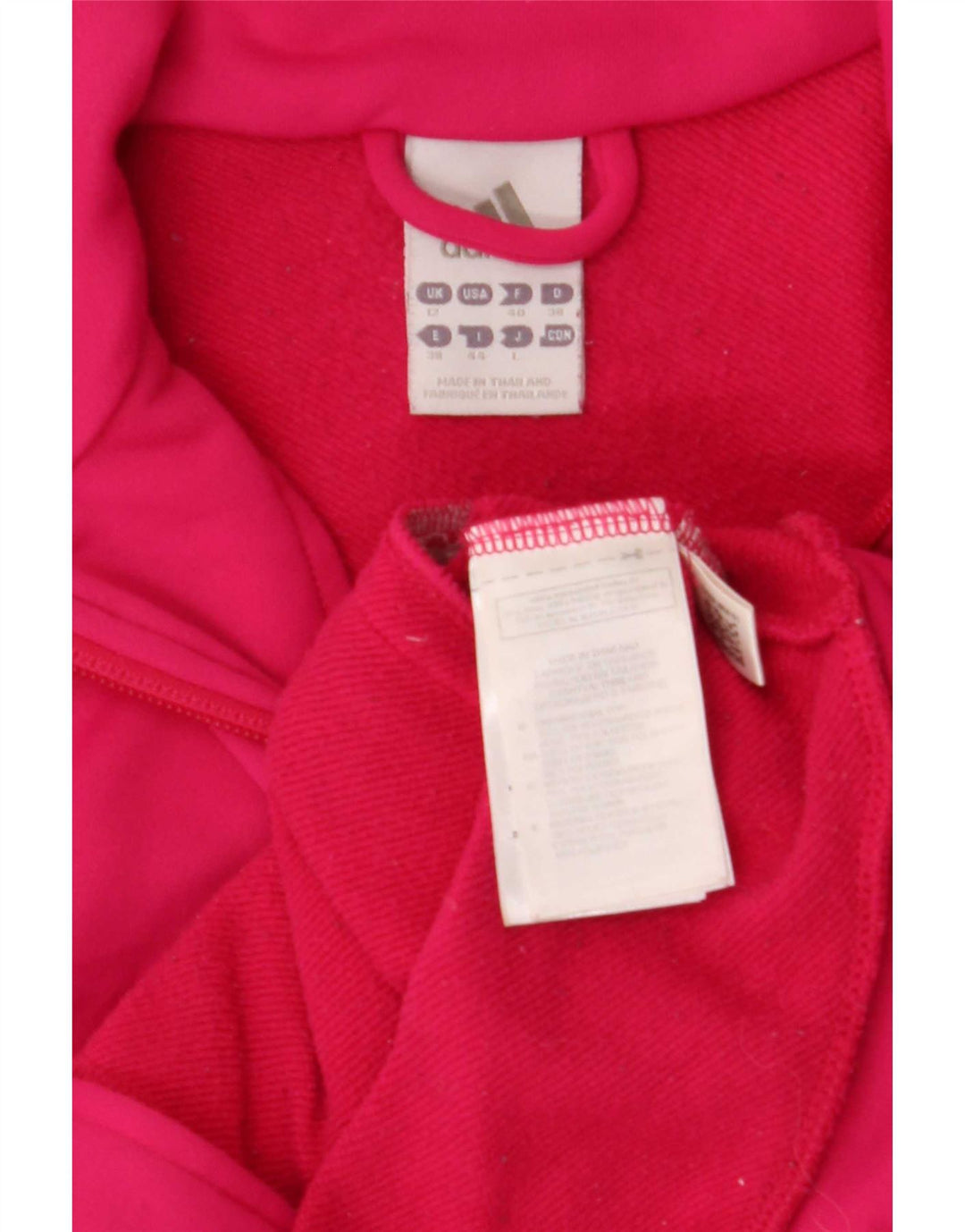 Giacca da tuta da donna Adidas UK 12 poliestere rosa medio