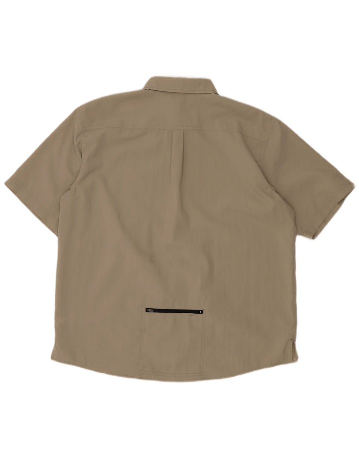 Camicia a maniche corte da uomo ADIDAS UK 46/48 XL Poliestere beige