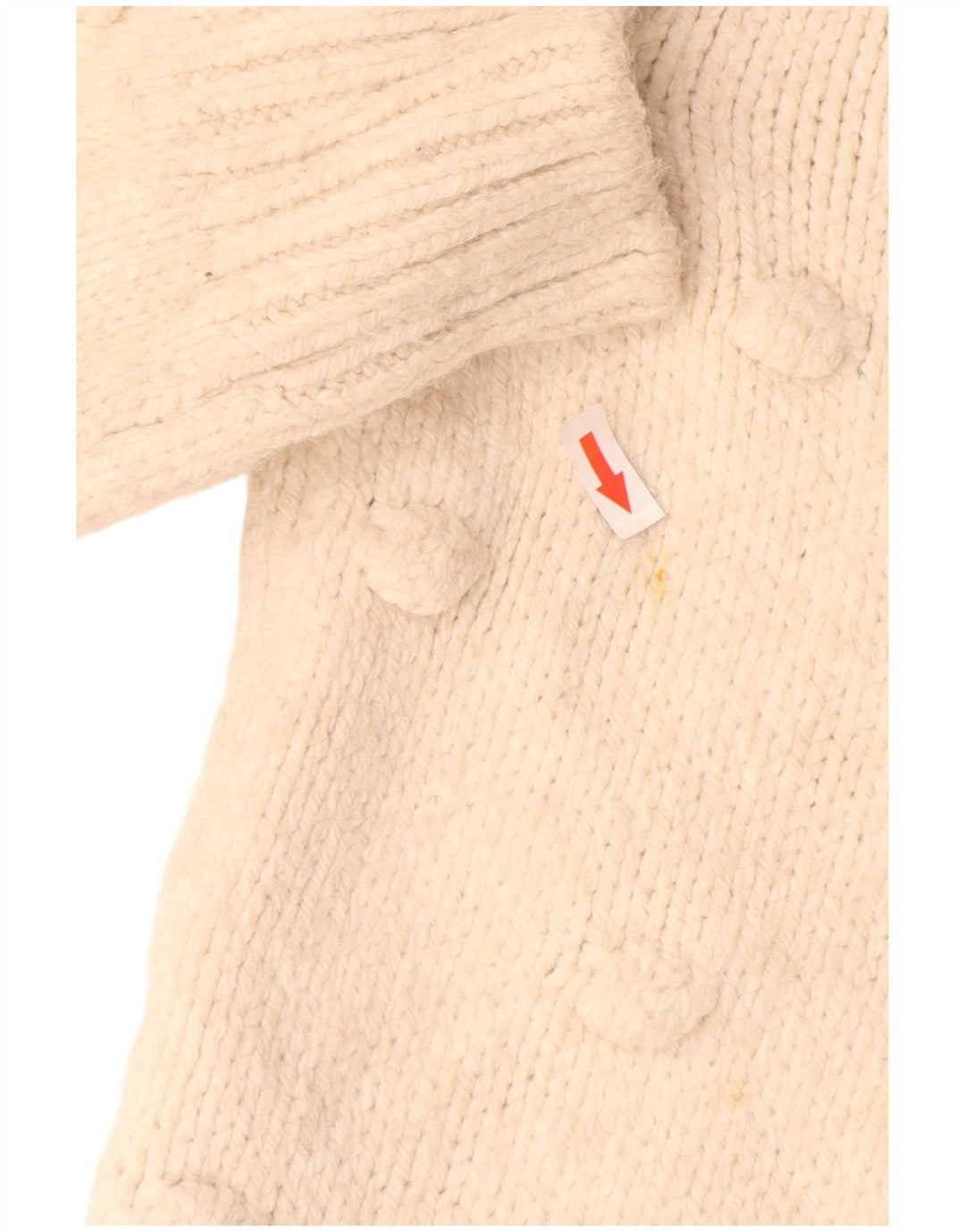 Maglione girocollo oversize da donna Zara UK 14 Acrilico beige medio