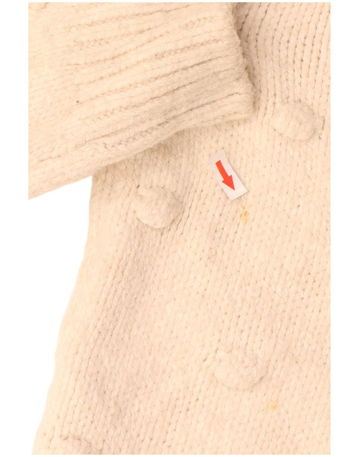 Maglione girocollo oversize da donna Zara UK 14 Acrilico beige medio